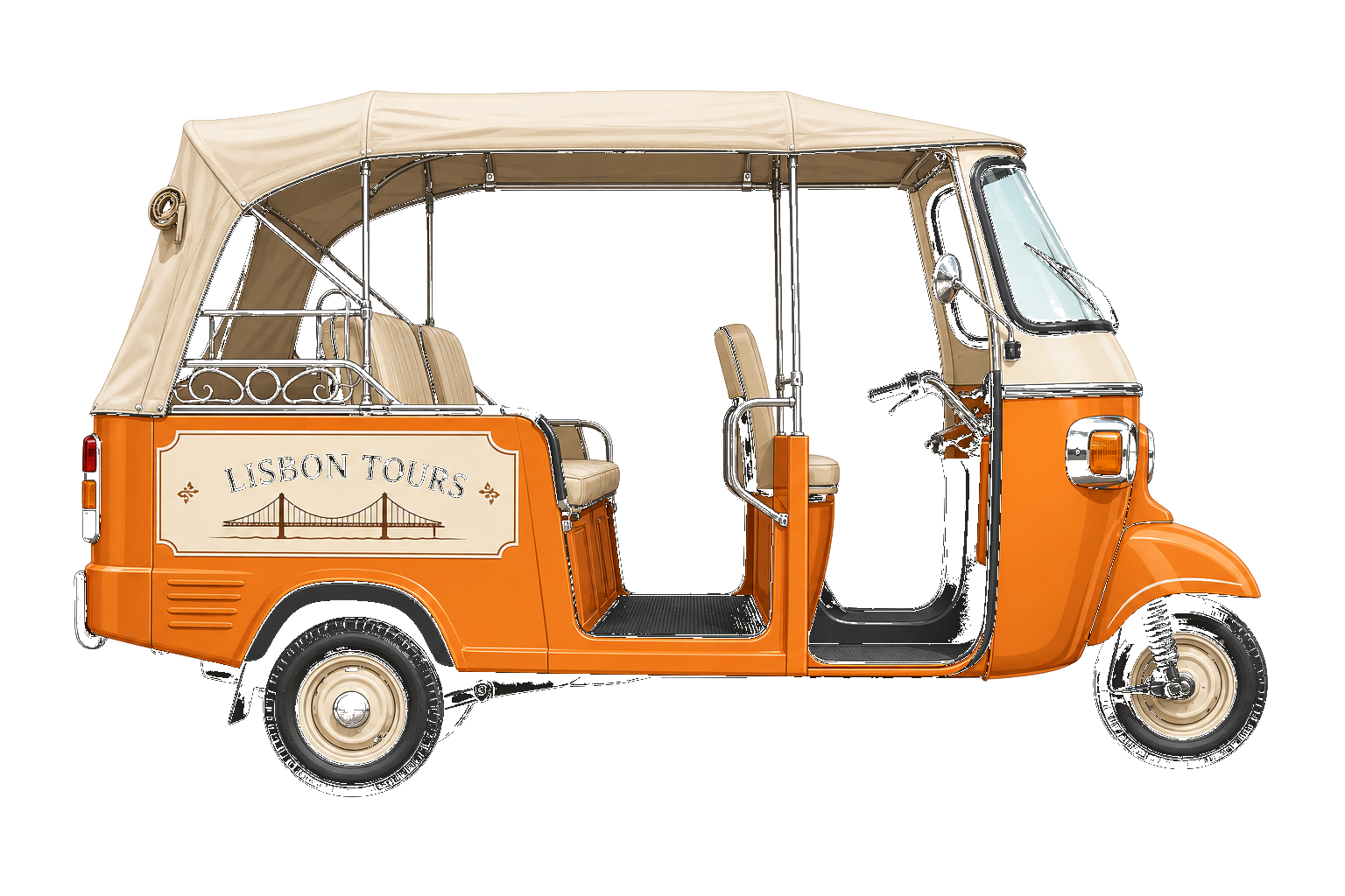 Lisbon tuk tuk ready for a Belém tour